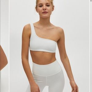 Navy Aritzia One Shoulder Bra